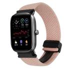 For Amazfit GTS4 Mini Magnetic Buckle 20mm Braided Watch Band(Pink) - 1