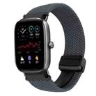 For Amazfit GTS4 Mini Magnetic Buckle 20mm Braided Watch Band(Space Gray) - 1