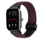 For Amazfit GTS4 Mini Magnetic Buckle 20mm Braided Watch Band(Crimson Cherry) - 1