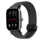 For Amazfit GTS4 Mini Magnetic Buckle 20mm Braided Watch Band(Graphite Black) - 1