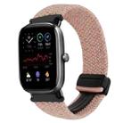 For Amazfit GTS4 Mini Magnetic Buckle 20mm Braided Watch Band(Starlight Pink) - 1