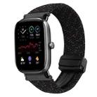 For Amazfit GTS4 Mini Magnetic Buckle 20mm Braided Watch Band(Starlight Black) - 1