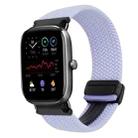 For Amazfit GTS4 Mini Magnetic Buckle 20mm Braided Watch Band(Purple) - 1