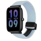 For Amazfit Bip 3 Magnetic Buckle 20mm Braided Watch Band(Blue) - 1