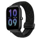 For Amazfit Bip 3 Magnetic Buckle 20mm Braided Watch Band(Starlight Black) - 1