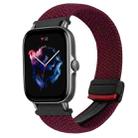 For Amazfit GTS 3 Magnetic Buckle 20mm Braided Watch Band(Wine Red) - 1