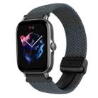 For Amazfit GTS 3 Magnetic Buckle 20mm Braided Watch Band(Space Gray) - 1