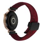 For Amazfit GTS 3 Magnetic Buckle 20mm Braided Watch Band(Black Sand Red) - 2
