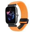 For Amazfit GTS 3 Magnetic Buckle 20mm Braided Watch Band(Orange) - 1