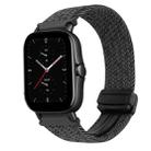 For Amazfit GTS 2e Magnetic Buckle 20mm Braided Watch Band(Graphite Black) - 1