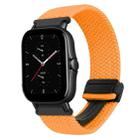 For Amazfit GTS 2e Magnetic Buckle 20mm Braided Watch Band(Orange) - 1