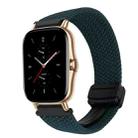 For Amazfit GTS 2 Magnetic Buckle 20mm Braided Watch Band(Forest Green) - 1