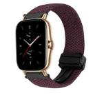 For Amazfit GTS 2 Magnetic Buckle 20mm Braided Watch Band(Crimson Cherry) - 1