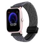 For Amazfit Pop Pro Magnetic Buckle 20mm Braided Watch Band(Metal Gray) - 1