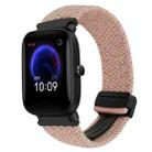 For Amazfit Pop Magnetic Buckle 20mm Braided Watch Band(Starlight Pink) - 1