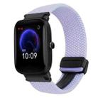 For Amazfit Pop Magnetic Buckle 20mm Braided Watch Band(Purple) - 1