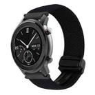 For Amazfit GTR 42mm Magnetic Buckle 20mm Braided Watch Band(Black) - 1