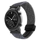 For Amazfit GTR 42mm Magnetic Buckle 20mm Braided Watch Band(Metal Gray) - 1