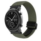 For Amazfit GTR 42mm Magnetic Buckle 20mm Braided Watch Band(Olive Green) - 1