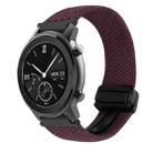 For Amazfit GTR 42mm Magnetic Buckle 20mm Braided Watch Band(Crimson Cherry) - 1