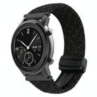 For Amazfit GTR 42mm Magnetic Buckle 20mm Braided Watch Band(Starlight Black) - 1