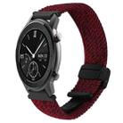 For Amazfit GTR 42mm Magnetic Buckle 20mm Braided Watch Band(Black Sand Red) - 1