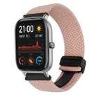 For Amazfit GTS Magnetic Buckle 20mm Braided Watch Band(Pink) - 1