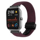 For Amazfit GTS Magnetic Buckle 20mm Braided Watch Band(Crimson Cherry) - 1