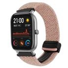 For Amazfit GTS Magnetic Buckle 20mm Braided Watch Band(Starlight Pink) - 1