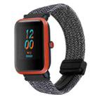 For Amazfit Bip Magnetic Buckle 20mm Braided Watch Band(Metal Gray) - 1