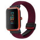 For Amazfit Bip Magnetic Buckle 20mm Braided Watch Band(Wine Red) - 1