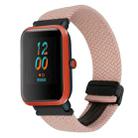 For Amazfit Bip Magnetic Buckle 20mm Braided Watch Band(Pink) - 1