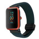 For Amazfit Bip Magnetic Buckle 20mm Braided Watch Band(Forest Green) - 1