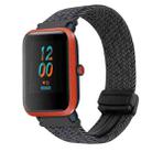 For Amazfit Bip Magnetic Buckle 20mm Braided Watch Band(Graphite Black) - 1