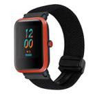 For Amazfit Bip Lite Magnetic Buckle 20mm Braided Watch Band(Black) - 1