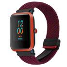 For Amazfit Bip Lite Magnetic Buckle 20mm Braided Watch Band(Wine Red) - 1