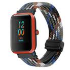 For Amazfit Bip Lite Magnetic Buckle 20mm Braided Watch Band(Denim Colorful) - 1