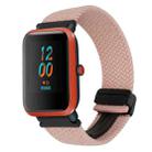 For Amazfit Bip Lite Magnetic Buckle 20mm Braided Watch Band(Pink) - 1