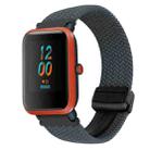 For Amazfit Bip Lite Magnetic Buckle 20mm Braided Watch Band(Space Gray) - 1