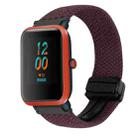 For Amazfit Bip S Magnetic Buckle 20mm Braided Watch Band(Crimson Cherry) - 1