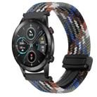 For Honor Magic Watch 2 42mm 20mm Magnetic Buckle Braided Watch Band(Denim Colorful) - 1