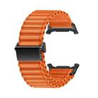 For Samsung Galaxy Watch Ultra 47mm Ocean Style Magnetic Buckle Braided Watch Band(Orange) - 2