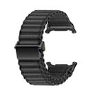 For Apple Watch SE 2023 44mm Off Road Magnetic Buckle Braided Nylon Watch Band(Dark Gray) - 2