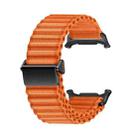 For Apple Watch Series 9 41mm Off Road Magnetic Buckle Braided Nylon Watch Band(Orange) - 2