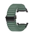 For Apple Watch Series 9 41mm Off Road Magnetic Buckle Braided Nylon Watch Band(Army Green) - 2