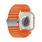 For Apple Watch Series 8 41mm Off Road Magnetic Buckle Braided Nylon Watch Band(Orange) - 1