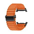 For Apple Watch Series 8 41mm Off Road Magnetic Buckle Braided Nylon Watch Band(Orange) - 2