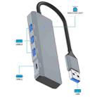 ADS-309A  Aluminum Alloy USB to 3  x USB 3.0 + Type-C Data Port Expansion Hub Adapter - 2