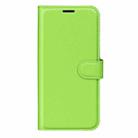 For Realme GT 6 5G Litchi Texture Horizontal Flip Leather Phone Case with Holder(Green) - 2