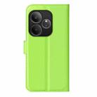 For Realme GT 6 5G Litchi Texture Horizontal Flip Leather Phone Case with Holder(Green) - 3